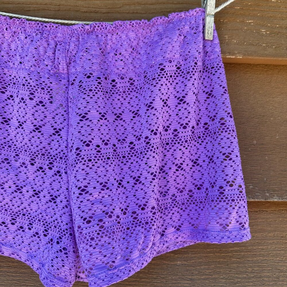 Circo Girls XL 14/16 Purple Lace Swim Cover-Up Shorts - Picture 7 of 8